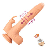 画像をギャラリー ビューアにロード Remote Control 9.5 Inch Realistic Vibrating Rabbit Dildo