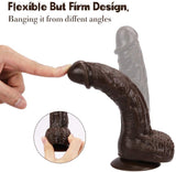 Laden Sie das Bild in den Galerie-Viewer, Best 7 Inch Brown Lifelike Glans Veins Testicles Dildo For Beginners