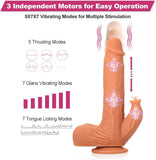 Laden Sie das Bild in den Galerie-Viewer, 9.8 Inch Liquid Silicone Realistic Vibrating Thrusting Dildo