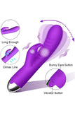 画像をギャラリー ビューアにロード G Point Dildo Female Rabbit Vibrator Double Vibration Stimulator Silicone Clitoris Vagina Massager