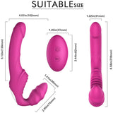 Charger l&#39;image dans la galerie, Remote Control Vibrating Strapless Strap On Silicone Dildo Vibrator