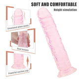 Charger l&#39;image dans la galerie, 9.84 Inch Super Suction Pink Transparent Realistic Dildo